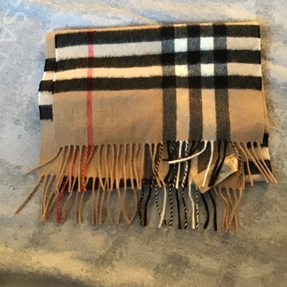 Burberry Accessories - Burberry 100% Cashmere Scarf Made in Scotland